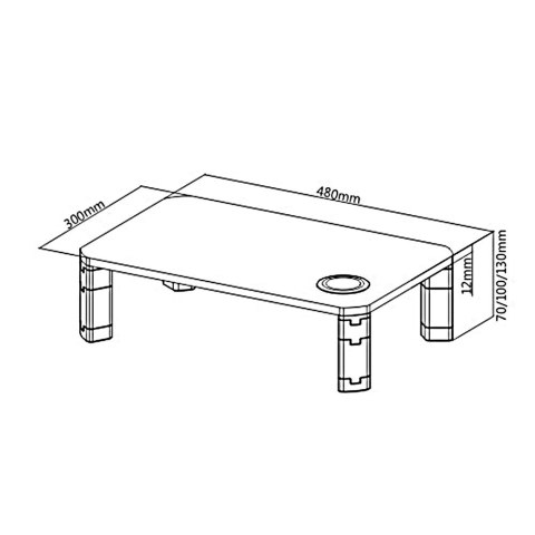 ERGOOFFICE PODSTAWKA STOLIK POD MONITOR Z ŁADOWARKĄ QI ER-415