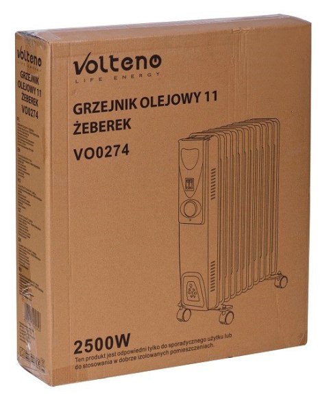 Grzejnik olejowy 11 żeberek 2000W VO0274 VOLTENO