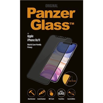 PANZERGLASS SZKŁO HARTOWANE Apple iPhone 11 | XR | Edge-to-Edge CZARNE DO ETUI