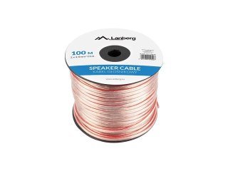 Lanberg SC-2X25-10CC-1000-TR kabel audio 100 m Przezroczysty