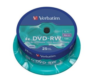 DVD-RW Verbatim 43639 (4,7GB; 4x; 25szt.; Cake)