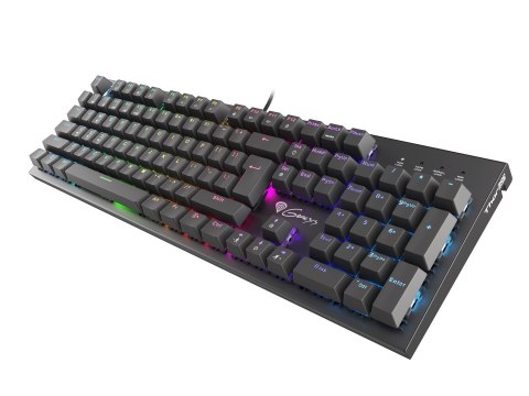 KLAWIATURA DLA GRACZY GENESIS THOR 300 RGB ES PODŚWIETLENIE MECHANICZNA RED SWITCH SOFTWARE