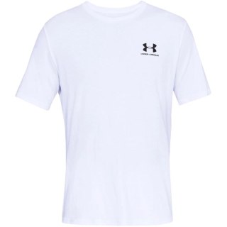 Koszulka męska Under Armour Sportstyle Left Chest SS biała 1326799 100 S