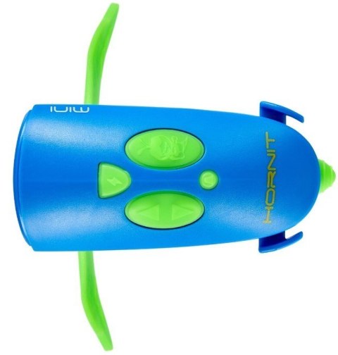 Lampka rowerowa z klaksonem HORNIT Mini GREEN - BLUE 5353GRBU