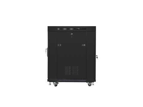 LANBERG SZAFA STOJĄCA RACK 19" 15U 800X1000 DRZWI SZKLANE LCD CZARNA FF01-8015-12BL (FLAT PACK)