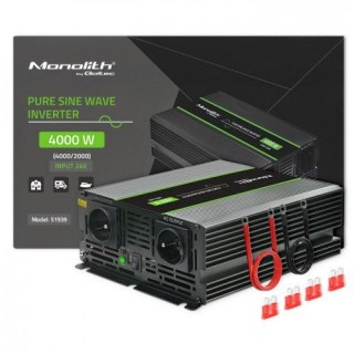 QOLTEC PRZETWORNICA NAPIĘCIA MONOLITH | 2000W | 4000W | 24V NA 230V | CZYSTY SINUS