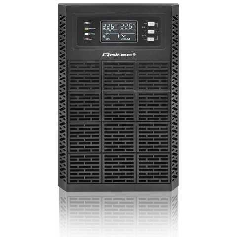 QOLTEC ZASILACZ AWARYJNY UPS 3KVA | 3000W | POWER FACTOR 1.0 | LCD | EPO | USB | ON-LINE