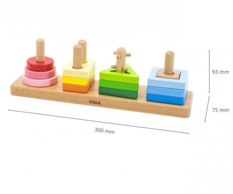 Viga 44685 Klocki z sorterem kształtów - figury geometryczne