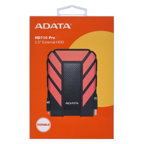 Dysk zewnętrzny HDD ADATA HD710 PRO (1TB; 2.5"; USB 3.2; czerwony)