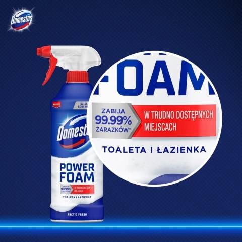 Domestos Power Foam Piana Do Mycia Toalety i Łazienki Arctic Fresh 435ml