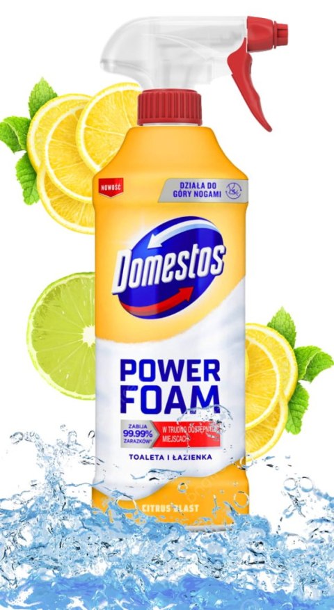 Domestos Power Foam Piana Do Mycia Toalety i Łazienki Citrus Blast 435ml