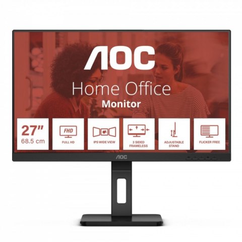 Monitor AOC 27E3QAF (27" /IPS /75Hz /1920 x 1080 /Czarny)