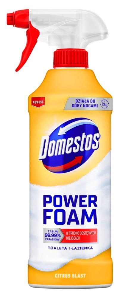 Zestaw 3 x Domestos Power Foam Piana Do Mycia Toalety i Łazienki 435ml