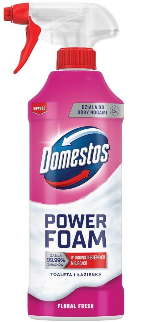 Zestaw 3 x Domestos Power Foam Piana Do Mycia Toalety i Łazienki 435ml