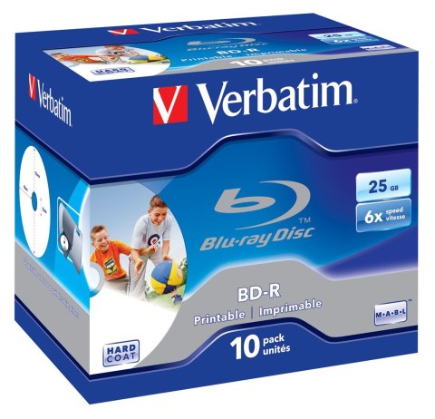 Verbatim BD-R SL 25GB 6x Printable 10 Pack Jewel Case 10 szt.