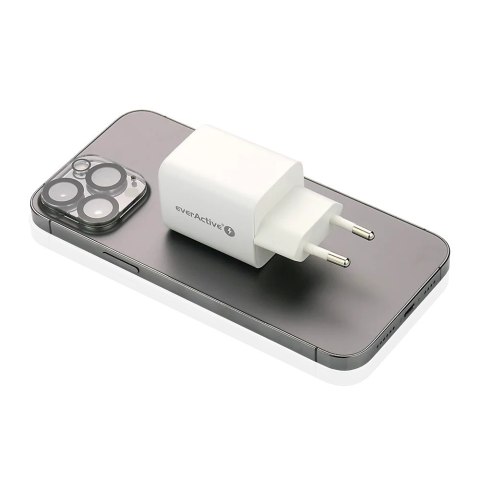 Ładowarka sieciowa 230V EVERACTIVE SC-450Q 1xUSB-A + 1xUSB-C 45W biała