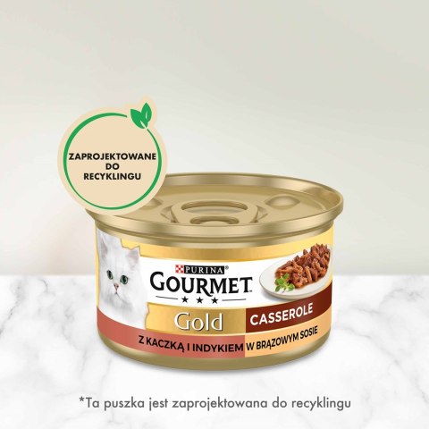 Gourmet Gold mokra karma dla kota z kaczką i indykiem 85g