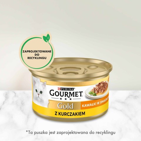 GOURMET GOLD Sauce Delights mokra karma dla kota z kurczakiem 85 g