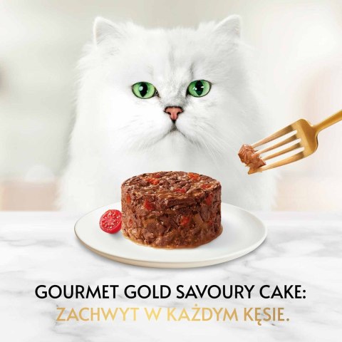 Gourmet Gold Savoury Cake wołowina z pomidorami - mokra karma dla kota - 85 g