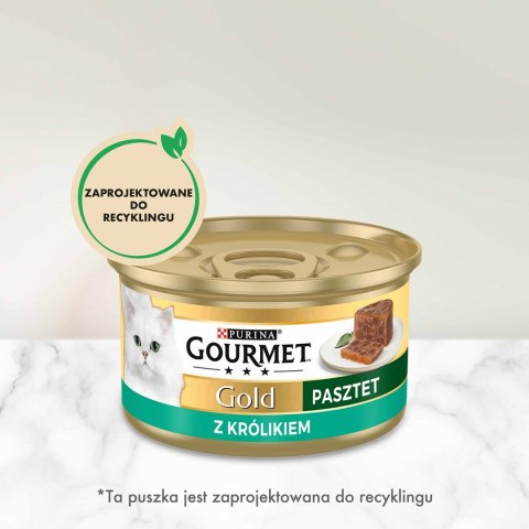 Purina Gourmet Gold królik - mokra karma dla kota - 85 g