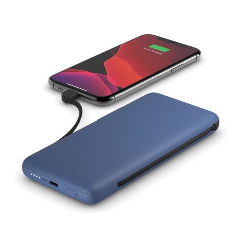 Powerbank Belkin BOOSTCHARGE Plus 10K USB-C Power Bank with Integrated Cables Lightning and USB-C 10000mAh 18W Blue