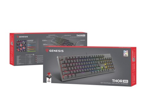 GENESIS THOR 303 RGB Mechaniczne urządzenia do gier