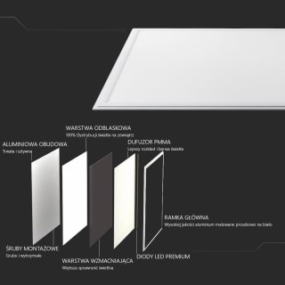 Panel V-TAC SKU2162416 VT-6129 4000K 29W 3960lm