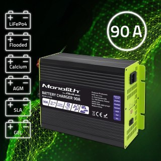 Inteligentna ładowarka do akumulatorów LiFePO4 AGM GEL SLA | 90A | 12V