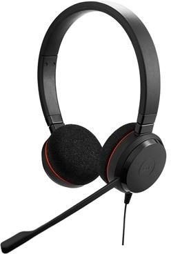 Słuchawki z mikrofonem Na głowę Na wysięgniku JABRA Evolve 20 Duo MS (Przewodowe wtyk/Czarny)