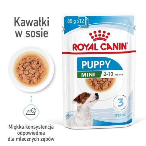 ROYAL CANIN SHN Mini Puppy w sosie - mokra karma dla szczeniąt - 12X85g