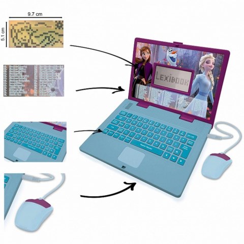 Laptop edukacyjny Disney Frozen dwujęzyczny PL/ ENG 124 aktywności