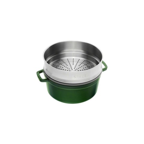 Garnek żeliwny okrągły z wkładem STAUB 40510-603-0 - 5,25 ltr zielony