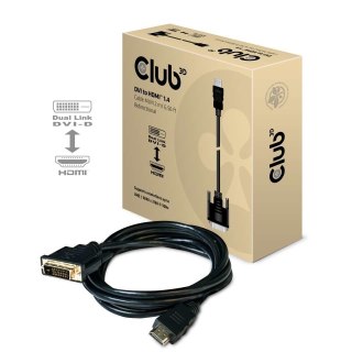 Club3D DVI HDMI 1.4 2m 4K30Hz St/St sprzedaż detaliczna