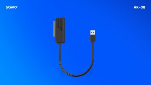 Adapter SATA żeński - USB 3.0 męski do dysków 2,5, AK-38