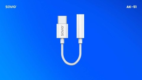 Adapter USB-C - Mini Jack 3,5mm, Xiaomi, Huawei, Oppo, AK-51