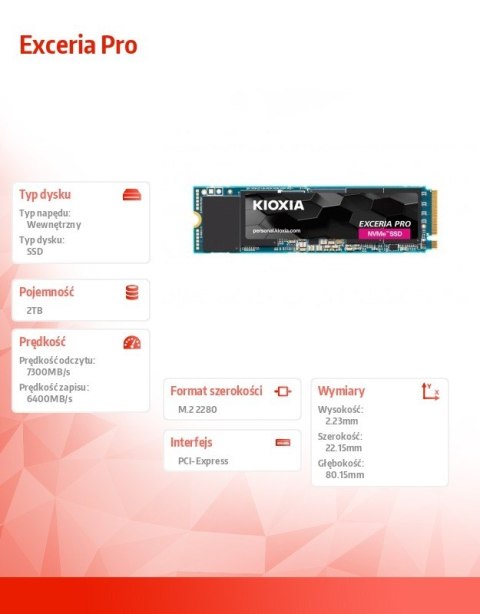 Dysk SSD Exceria Pro 2TB NVMe 2280