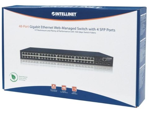 Przełącznik Gigabit 48-portowy zarządzalny RJ45 4x SFP