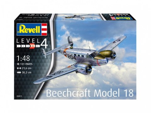 Model plastikowy Samolot Beechcraft model 18 1/48