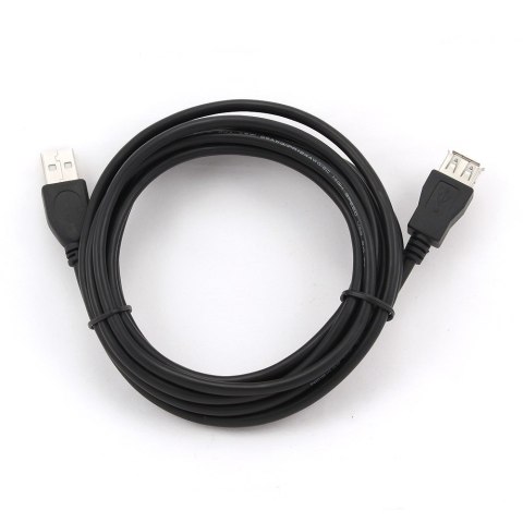 Kabel GEMBIRD CCP-USB2-AMAF-10 (USB 2.0 typu A F - USB 2.0 typu A M; 3m; kolor czarny)