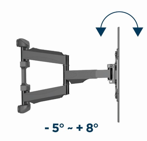 Gembird WM-75ST-01 Regulowany uchwyt ścienny do telewizora (obrót i pochylenie), 32"-75" (45 kg)