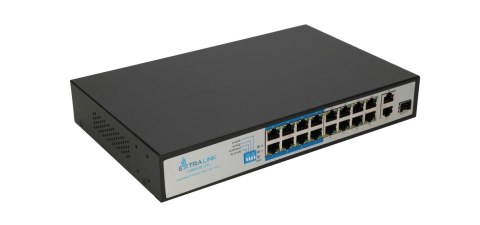 Extralink VIRTUS V3 Switch PoE 16x 100Mb/s PoE/PoE+