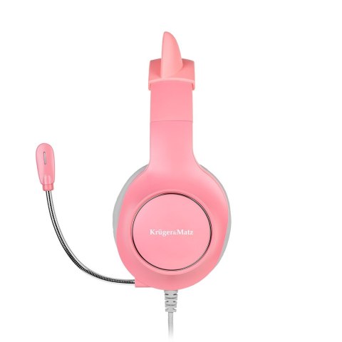 KRUGER & MATZ SŁUCHAWKI NAUSZNE GAMER KIDS PINK