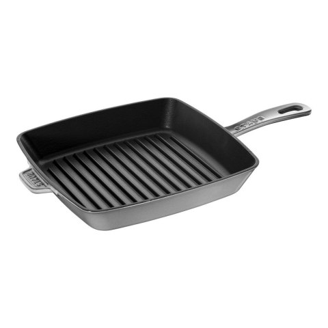 Kwadratowa patelnia żeliwna grillowa STAUB 40501-108-0 - grafitowa 26 cm