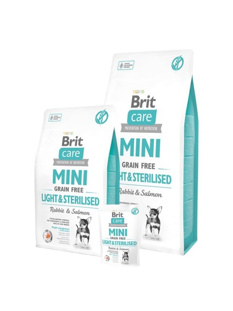 Brit Care Mini Grain Free Light Sterilised - sucha karma dla psów dorosłych małych ras z nadwagą i po sterylizacji - 7 kg