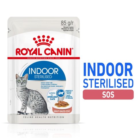 ROYAL CANIN FHN Indoor w sosie - mokra karma dla kota dorosłego - 12x85g