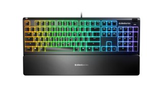 Klawiatura gamingowa SteelSeries Apex 3, układ NOR, przewodowa, czarna SteelSeries | Wierzchołek 3 | Klawiatura do gier | Światł