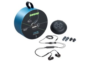 Shure SE215DYBK+UNI-EFS - Słuchawki douszne AONIC215 z pojedynczym przetwornikiem i kablem 3.5mm (czarne)