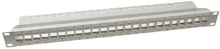 LOGILINK- Patchpanel Keystone 24-portowy, nieekranowany, szary