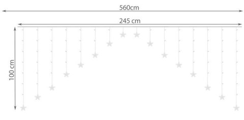 Kurtyna świetlna 136LED - multkicolor 31V KŚ11336