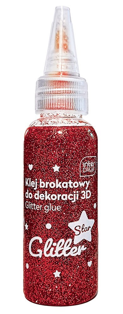 Klej brokatowy do dekoracji 3D 50ml STAR 12szt. INTERDRUK